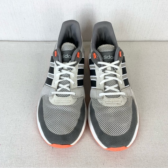 Adidas~Men’s Run‎ 90s Grey/Solar Red Athletic/Running Shoes~Sz 14 - Picture 4 of 15